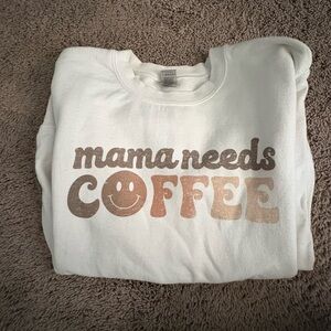 Echo Cream Crewneck Sweatshirt with Subtle Tag Detail